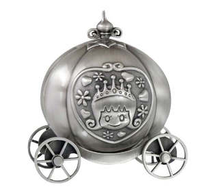 Baby Gifting: Money Box - Princess Carriage Pewter
