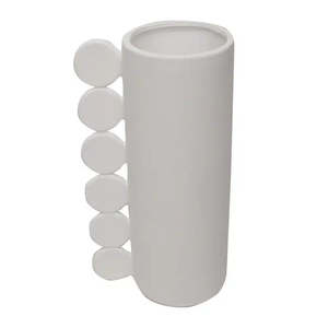 Vases: Le Forge - Pamina Vessel White Ceramic
