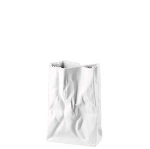 Paper Bag Vase 18cm Matte White
