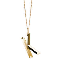 Her: Meadowlark - Faceted Letter Necklace K