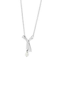 Karen Walker - Pearl Bow Necklace Sterling Silver