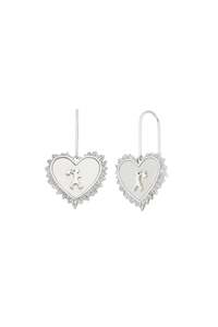 Karen Walker - Runaway Flaming Mother Of Pearl Earrings Silver