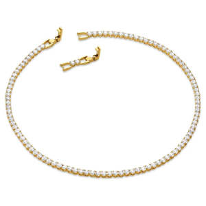 Her: Swarovski Jewellery - Gold Plated Deluxe Tennis Necklace