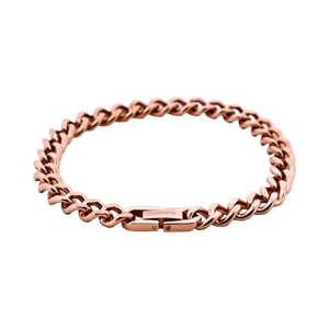 Cudworth - Ion Plated Rose Gold Stainless Steel Classic Curb-Link Chain Bracelet