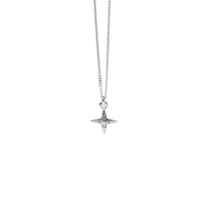 Meadowlark Sale: Meadowlark - Faux Pave Star Charm Necklace Silver