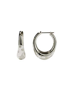 Meadowlark Sale: Meadowlark - Strawberry Hoop Earrings Large Sterling Silver