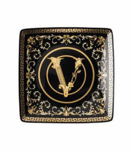 Versace: Versace - Virtus Gala Black Square Trinket Dish