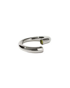 Clearance Jewellery: Meadowlark - Wave Ring Set Sterling Silver Peridot