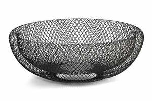Vases: Mesh Bowl Extra Large Black