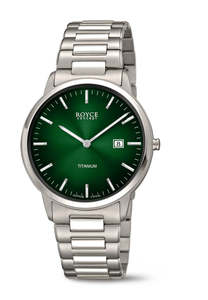 Boccia: Boccia - Titanium Watch with Green Face