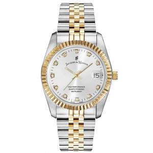Jacques Du Manoir - Inspiration 36mm Silver Dial Two Tone Steel Bracelet Women's Watch