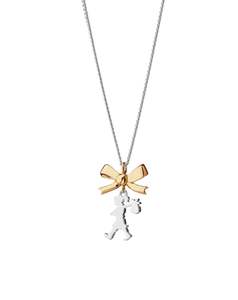 Karen Walker - Mini Girl With A Bow Necklace 9ct Yellow Gold & Sterling Silver 45cm