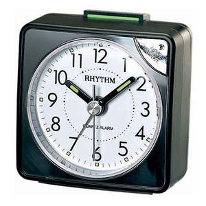 Clocks: Rhythm - Alarm Clock Black Square