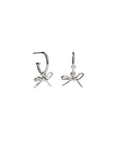 Her: Meadowlark - Bow Signature Hoops Sterling Silver