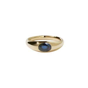 Meadowlark - Claude Ring With Stone - 9ct Yellow Gold - Midnight Sapphire