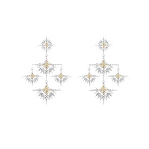 Lindi Kingi - Solar Embrace Earrings Silver & Lemon