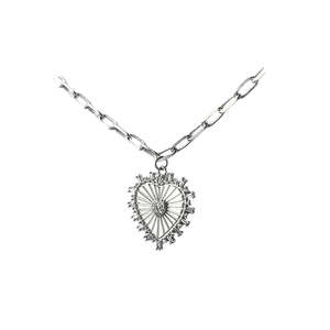 Lindi Kingi Design: Lindi Kingi - Hearts Desire Paperclip Necklace Silver