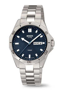 Boccia: Boccia - Pure Titanuium/Navy Dial