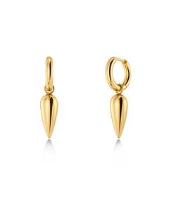 Edblad Jewellery: Edblad - Peak Spike Hoops Gold Plate
