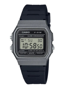 Casio: Casio - Digital Square Face Silver Case/Black Face