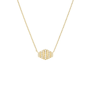 Rosefield Jewellery - Striped Crystal Necklace Gold Plated