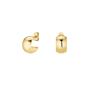 Rosefield Jewellery: Rosefield Jewellery - Small Wide Hoops Gold Plated