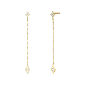 Rosefield Jewellery - Star Diamond Earrings Gold Plated