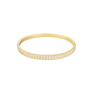 Rosefield Jewellery - Striped Crystal Bangle Gold Plated