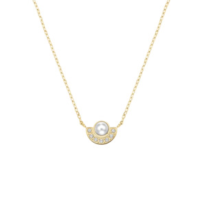 Rosefield Jewellery: Rosefield Jewellery - Pearl Halo Necklace Gold Plated