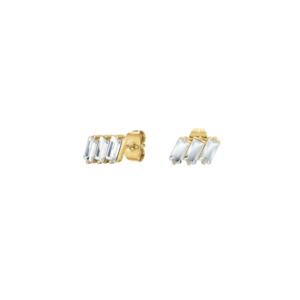 Rosefield Jewellery - Triple Baguette Studs Gold Plated