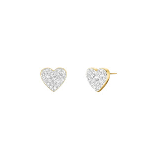 Rosefield Jewellery - Pave Heart Studs Gold Plated