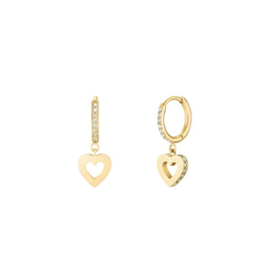 Rosefield Jewellery - Hollow Heart Hoops Gold Plated