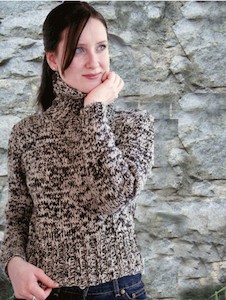 Products: Ragg Yarn Turtleneck - Hemp and Wool Knitting Pattern
