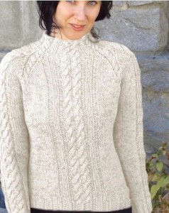 Products: Cabled Pullover - Hemp and Wool Knitting Pattern