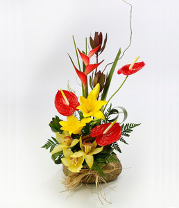 Products: Exotic Kete Arrangement, prices from. Briar Rose Flowers