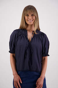 Tops: Selma Ink Cotton Poplin Top