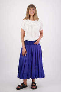 Skirts: Sarah Royal Ramie Skirt