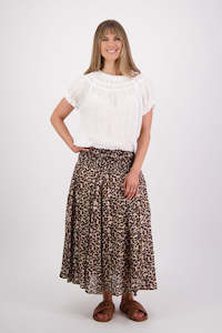 Skirts: Pandora Leopard Ramie Skirt