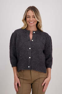 Vivi Charcoal Mohair/Wool Cardigan