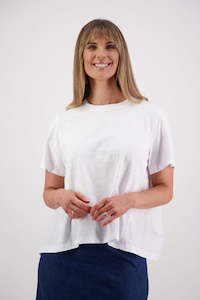 Smiley White Cotton T-Shirt