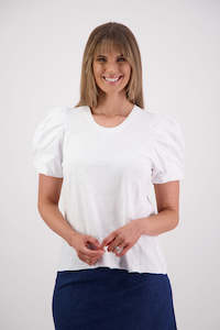 Suzie White Cotton T-Shirt