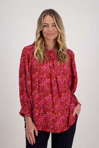 Sale: Annabelle Red Floral Reversible Top