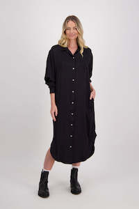 Hope Black Shirt Dress