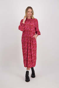 Henna Red Floral Dress