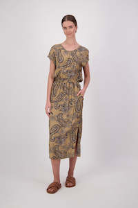Sale Dresses: Jayne Camel Paisley Dress