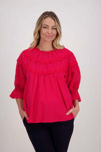 Sale Tops: Haines Red Cotton Top