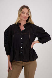 Halo Black Cotton Shirt