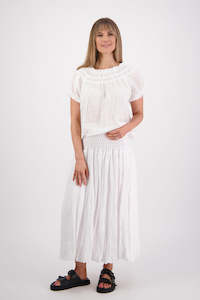 Linen Edit: Sarah White Linen Gauze Skirt