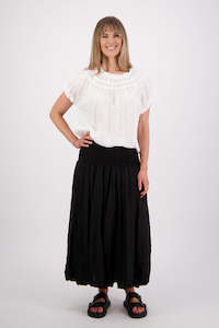 Linen Edit: Sarah Black Linen Gauze Skirt