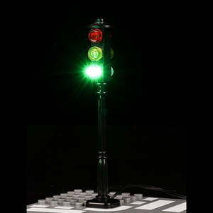 Lego Traffic Lights With LED Installed